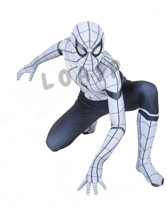 SpiderMan White Costume Suit