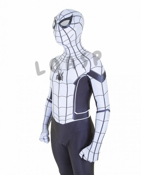 SpiderMan White Costume Suit