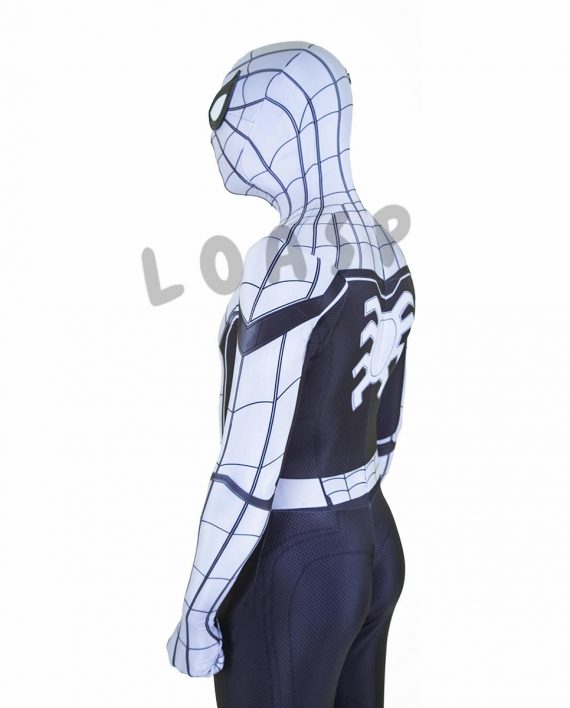 SpiderMan White Costume Suit